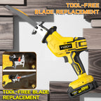 Saw Machine ONLY The Wireless Electric Reciprocating Saw Multifunctional Reciprocating Saw Kit Is Suitable for Cutting Wood/metal/PVC, with A Safety Lock Reciprocating Cutting Saw Scene for Cutting Wood And Metal., Cordless Recip