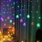 Light String 1pc YETHKE Snowflake Curtain Light, 96 LED USB Powered Fairy   with 8 Modes