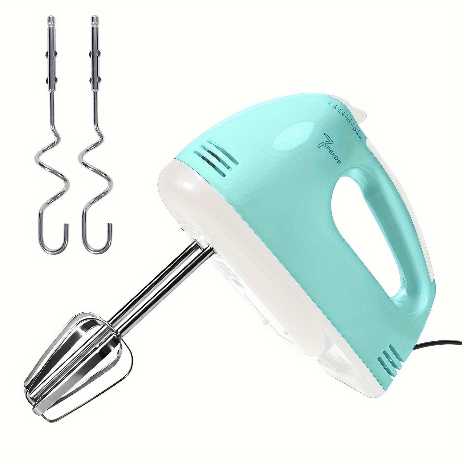 Mixer PANCERKA 7-Speed Handheld Electric Whisk Mixer - Durable Metal, 220V Plug, Multiple Color Options (White, Black, Yellow, Green, Pink, Blue), Perfect for Baking & Food Preparation, Kitchen Mixer | Modern Kitchen Mixer | Durabl