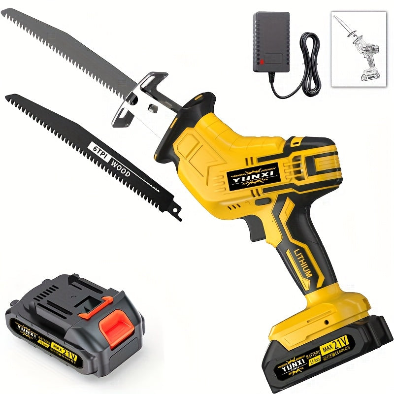 Saw Machine ONLY The Wireless Electric Reciprocating Saw Multifunctional Reciprocating Saw Kit Is Suitable for Cutting Wood/metal/PVC, with A Safety Lock Reciprocating Cutting Saw Scene for Cutting Wood And Metal., Cordless Recip