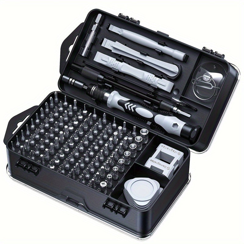 Screwdriver Set 115in 1 Professional , Strong Magnetic Multi-functional Tool Kit with Shaped Drill Bits, Rust Resistant Metal Finish, One-Way Head Style, Ideal for Mechanics - No Assembly Required