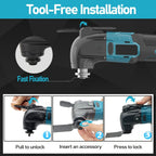 Oscillating Multi-tool, Equipped with 2x1500mAh Batteries Or Bare Tools Without Battery Cordless