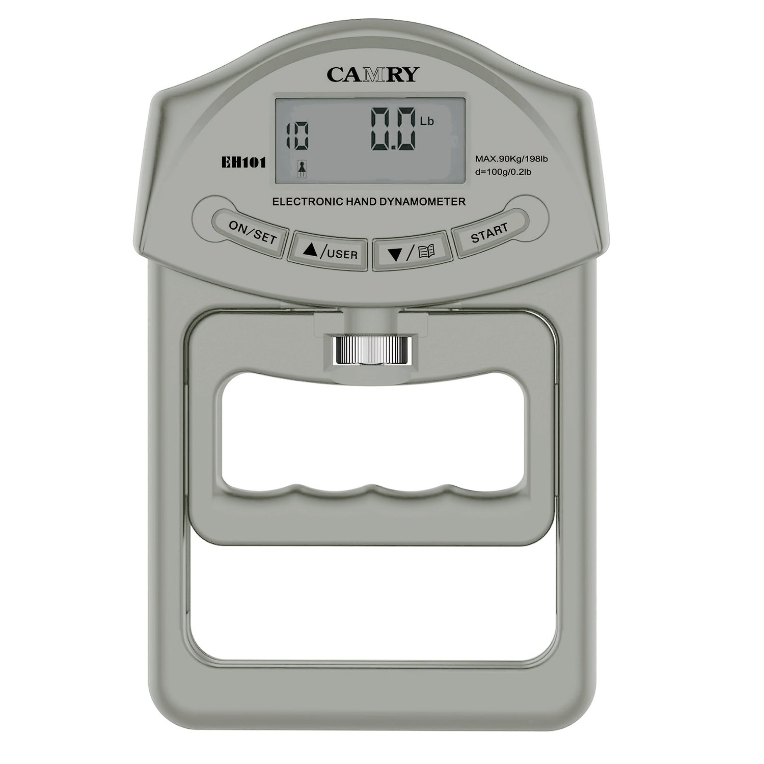 Hand Grip Strength Tester 198lb/90kg, Camry Digital Hand Dynamometer for Hand Grip Strength Trainer Test Electronic Grip Strengthener Hand Exerciser Meter Digital Hand Grip Training Testing Gauge for Sport Home School Use, G