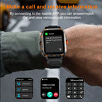 Smartwatch 2024 New , IP67, LED Display, Altitude Gauge, Barometer, 100+ Sports Modes, 300mAh Battery, Multimedia Information Viewing, Weatherometer, Pedometer, Fitness Tracker, Wireless 5.0, Android/iOS Compatible, with Call/