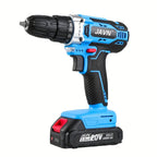 Screwdriver 1 Set JAVN 20V Cordless Drill Electric Screwdriver, Mini Wireless Power Driver DC Lithium-Ion Battery 3/8-Inch