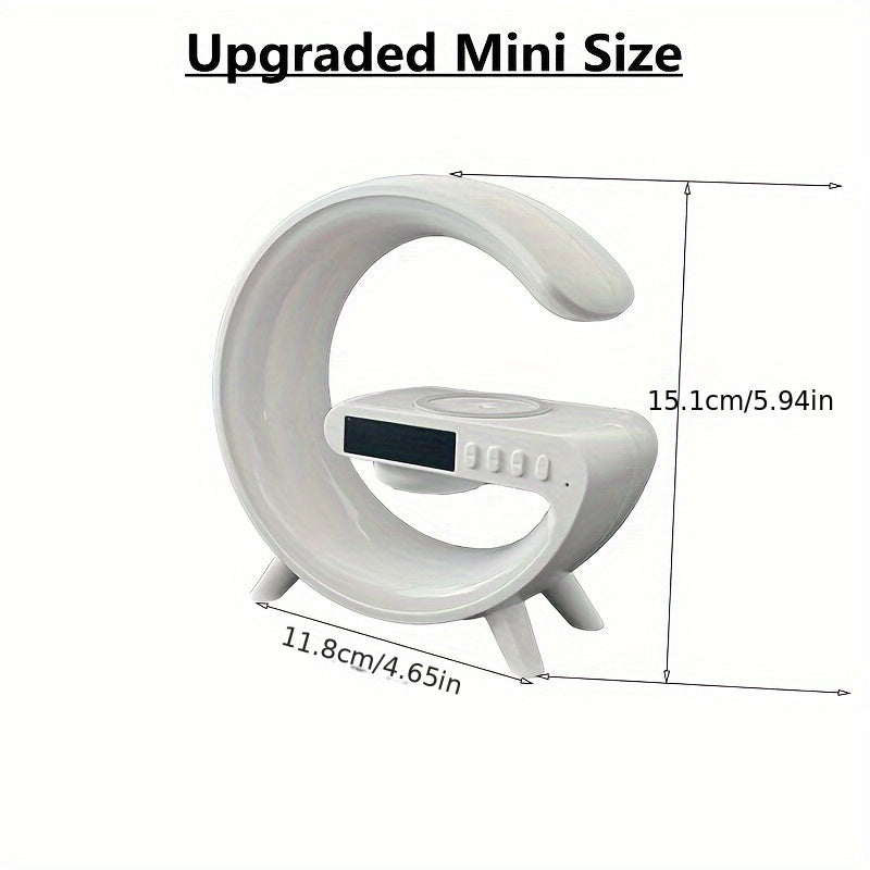 Charger and Night light Wireless Charger Stand Speaker Wireless Charging Station Atmosphere Nightlight Sunrise RGB Rhythm Light Table Lamp for Bedrooms Alarm Clock Birthday Gift Mobile Phone Stereo for iPhone 16 15 14 13 Pro Max AirPods for Samsung