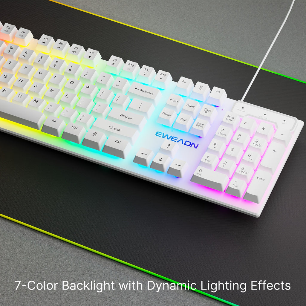 Keyboard EWEADN Silent Wired Gaming