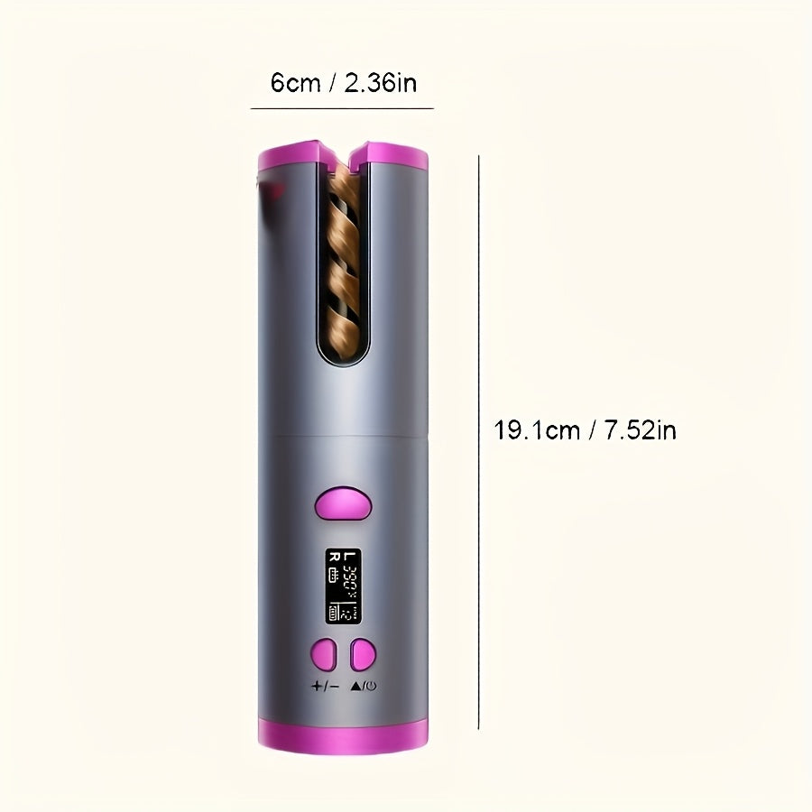 Hair Curler 1 Automatic  for Marvelous Locks - Fast Charging USB, Ceramic, 5 Heat Settings Tangle-Free - Perfect for Styling and Special Occasions, Includes Elegant Gift Box