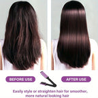 Hair Straightener Clip, Suitable for Buns and Wavy Hairstyles, Soft Bristles, Home Hair Styling Tool, Dual-Use Straightener and Curling Iron Comb for Women and Men