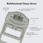 Hand Grip Strength Tester 198lb/90kg, Camry Digital Hand Dynamometer for Hand Grip Strength Trainer Test Electronic Grip Strengthener Hand Exerciser Meter Digital Hand Grip Training Testing Gauge for Sport Home School Use, G