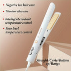 Hair Straightener CRASTS Titanium Flat Iron, 24W Unisex Adult  with 4-Temperature Settings, 220V Type C Plug, No Battery Required, for Straightening and Styling Hair, Home Use