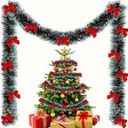 Garland 7.92meter Vintage Tinsel Christmas  with Red Bows
