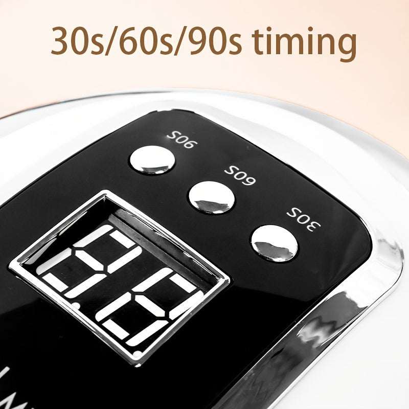 Nail Lamp Professional Quick-Dry /LED  - /LED Light Machine for Fast Gel Polish, LCD Display & Operation (Adapter-Free) - & Salon Use, Low-Power /Blue Light for -Free Nail Hardening, No Odor