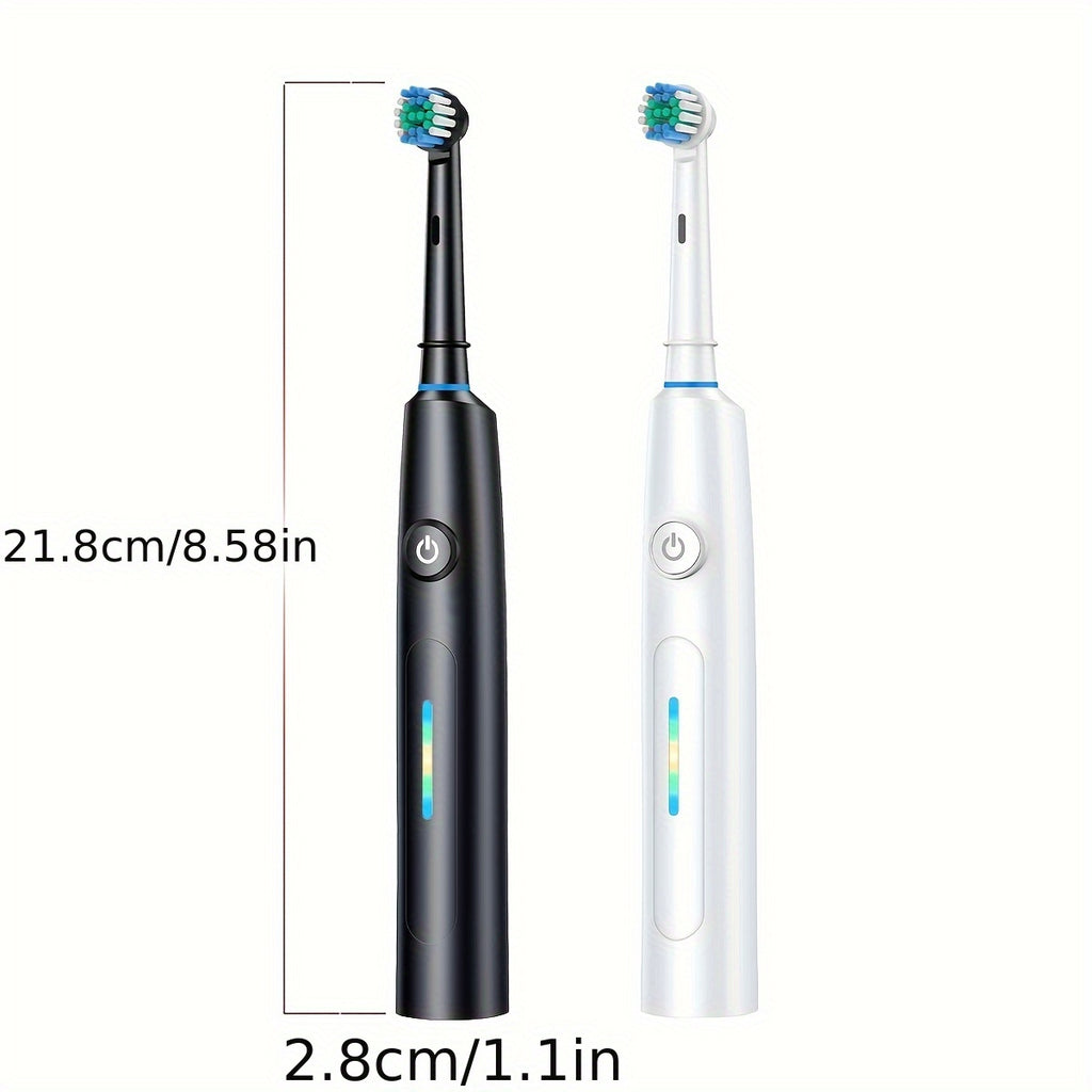 Toothbrush Electric for Adults & with 6 Speed/Rotation Modes (USB,), Smart Brush Compatibility, 6 Color Options (White/Black)