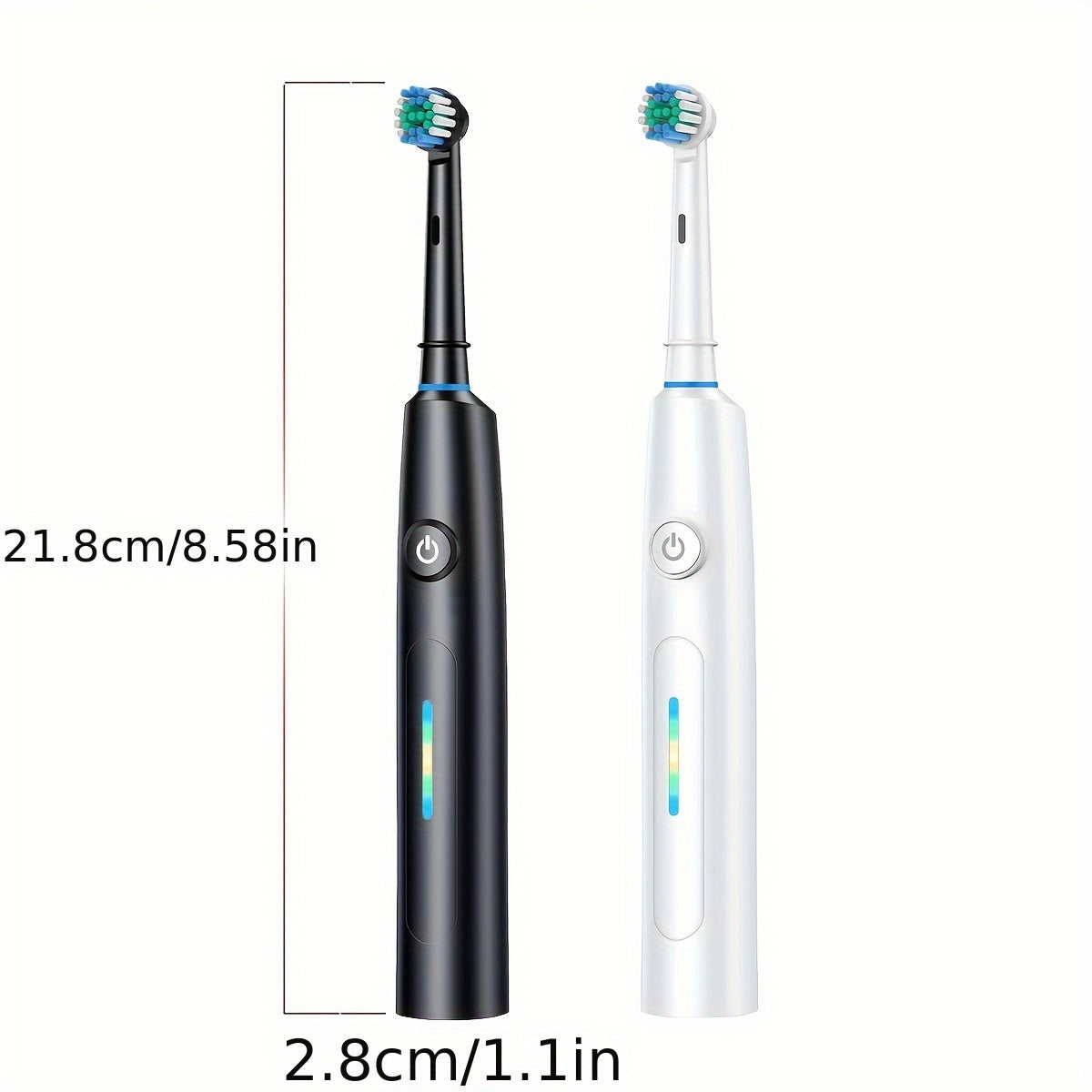 Toothbrush Electric for Adults & with 6 Speed/Rotation Modes (USB,), Smart Brush Compatibility, 6 Color Options (White/Black)