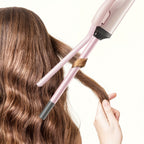 Hair Curling Wand CRASTS Unisex Adult , 9mm-25mm Teddy Bear Waves, Air Bangs, Mini 9mm 16mm 25mm Water Ripple Curls, 58W 220V Type C Plug, No Battery Required
