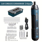 Screwdriver 3.6V lithium Cordless Electric Screwdriver Set Power Screwdriver 4 torque setting