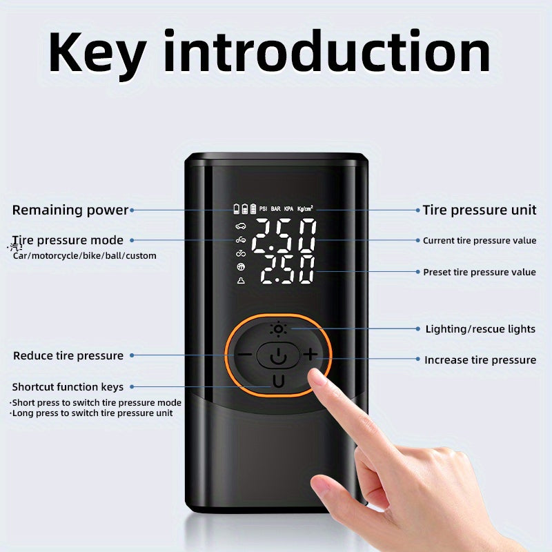 Tire Inflator with Digital Pressure Gauge Portable