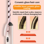 Hair Curling Wand CRASTS Unisex Adult , 9mm-25mm Teddy Bear Waves, Air Bangs, Mini 9mm 16mm 25mm Water Ripple Curls, 58W 220V Type C Plug, No Battery Required