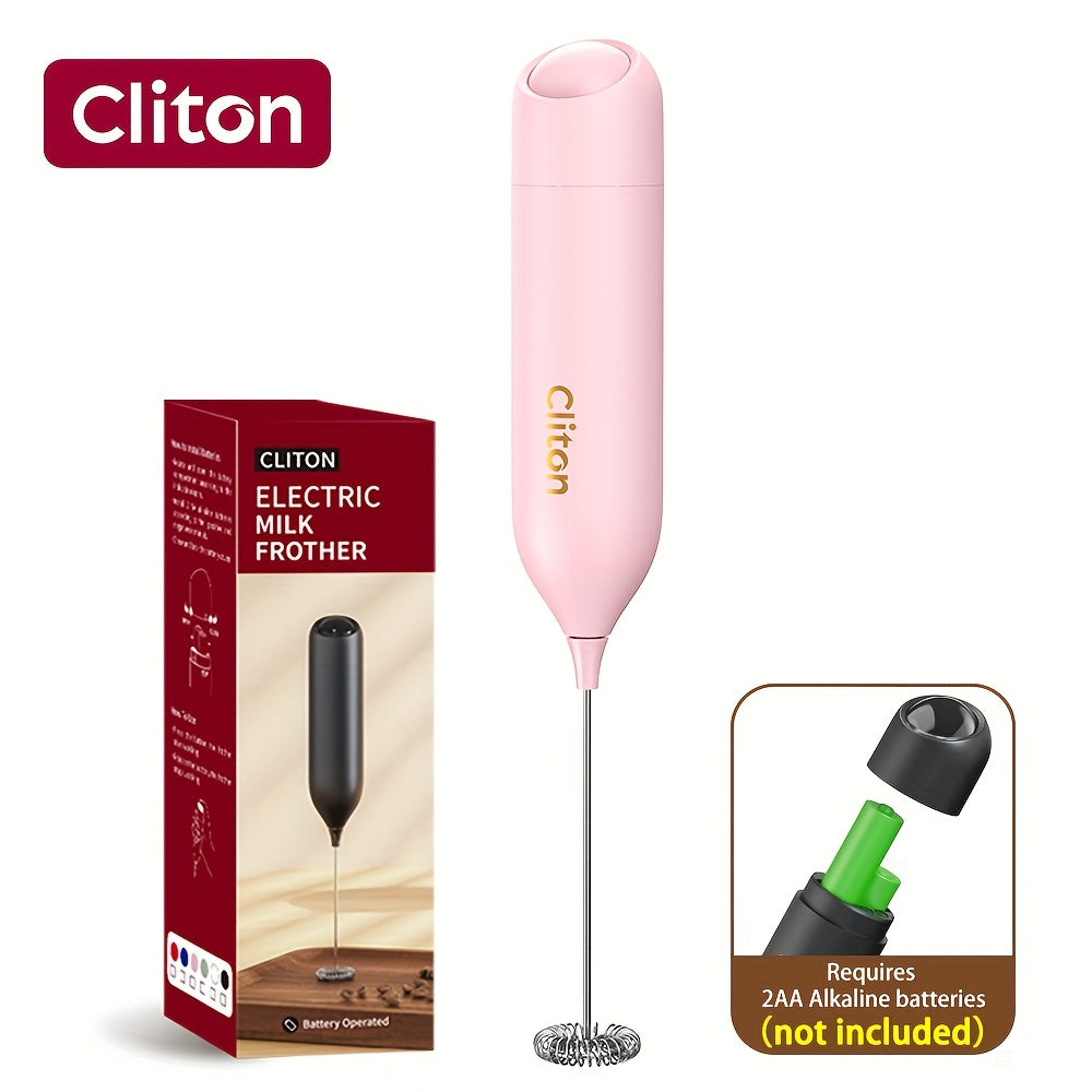 Frother 1pc Powerful Electric Milk Frother Handheld with Stainless Steel Stand, Battery Powered Mixer for Coffee, Smoothies, Latte, Matcha, Hot Chocolate, Mini Hand Blender 2025 Edition, Kitchen Gift, New Year Present, Valentine'S Da