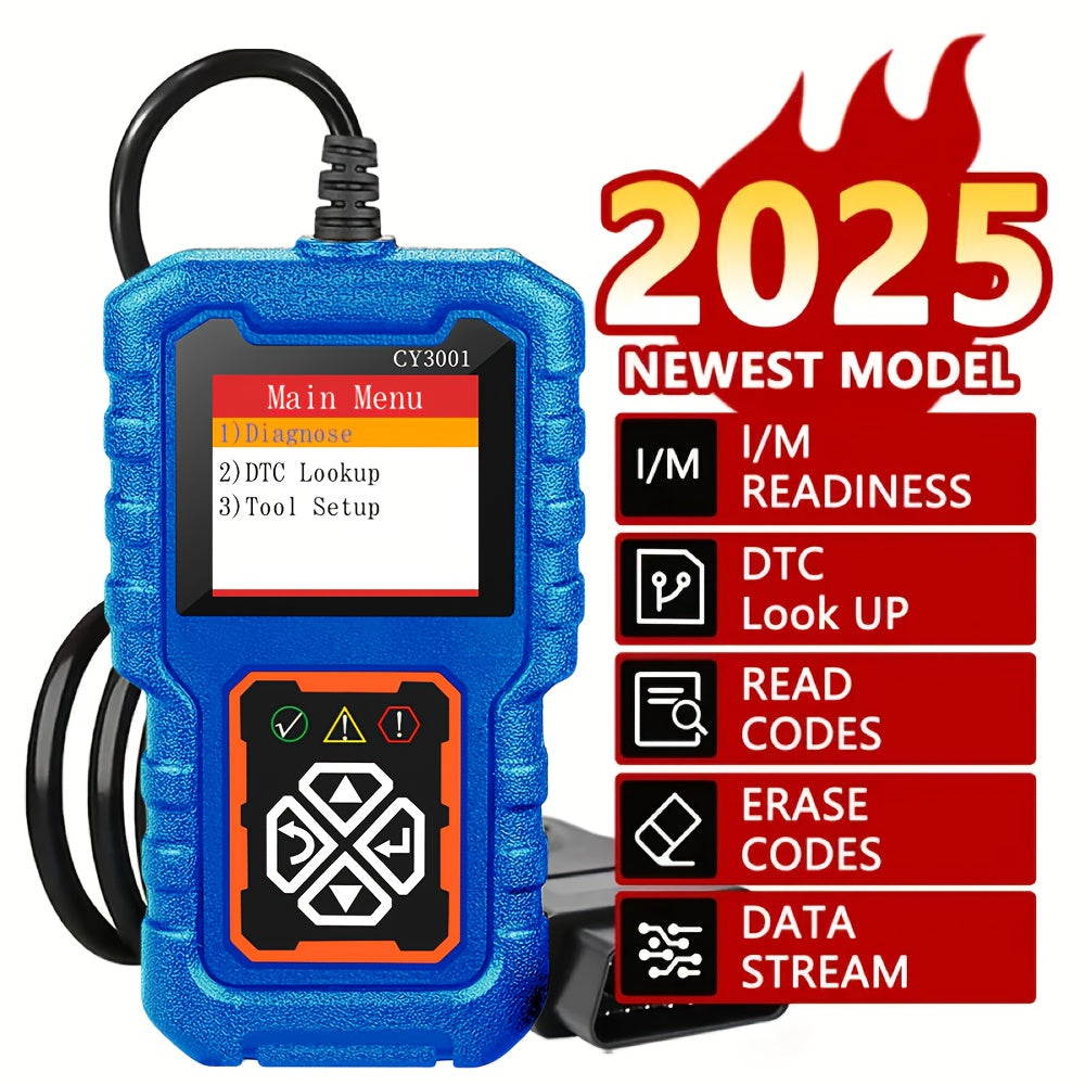 Scanner CY3001 Car OBD2  Reader Engine Fault Scanner CAN Diagnostic Tool for All OBD II Protocol Cars Since 1996, Without Battery
