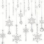 Ornaments 16-Pack Glass Snowflake Garden Suncatcher for self-assembly