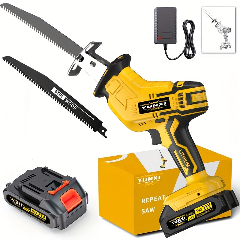 Saw Machine ONLY The Wireless Electric Reciprocating Saw Multifunctional Reciprocating Saw Kit Is Suitable for Cutting Wood/metal/PVC, with A Safety Lock Reciprocating Cutting Saw Scene for Cutting Wood And Metal., Cordless Recip