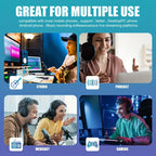 Sound Card USB-Powered Live  with Audio Interface, DJ Mixer Effects, Voice Changer, Rechargeable 1200mAh Lithium Battery, for Streaming, Podcasting, Gaming - Studio Equipment