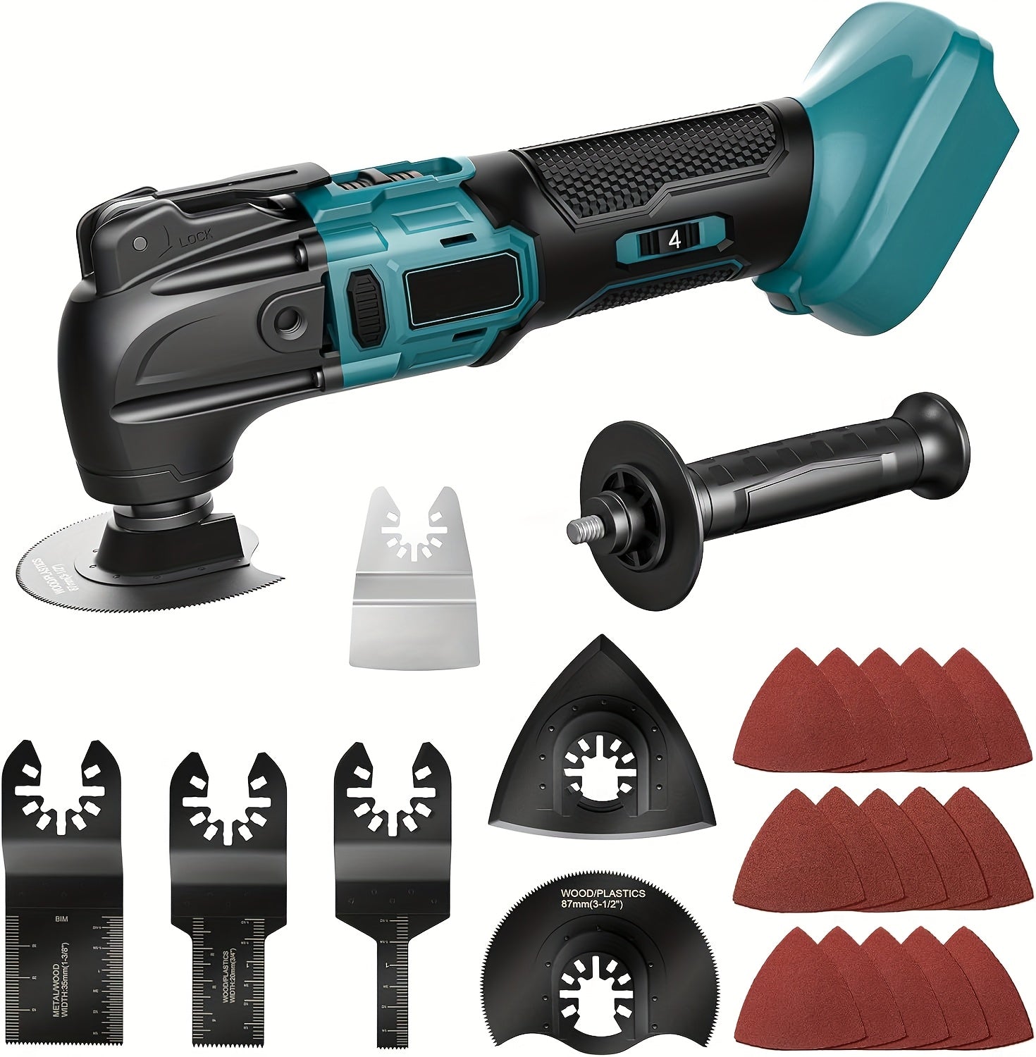 Oscillating Multi-tool, Equipped with 2x1500mAh Batteries Or Bare Tools Without Battery Cordless