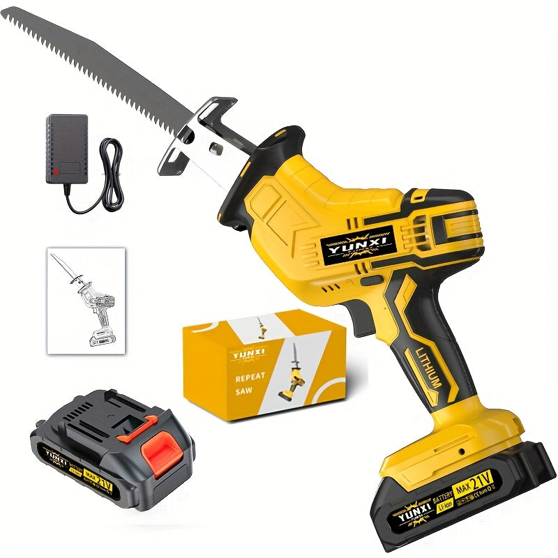 Saw Machine ONLY The Wireless Electric Reciprocating Saw Multifunctional Reciprocating Saw Kit Is Suitable for Cutting Wood/metal/PVC, with A Safety Lock Reciprocating Cutting Saw Scene for Cutting Wood And Metal., Cordless Recip