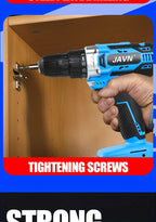 Screwdriver 1 Set JAVN 20V Cordless Drill Electric Screwdriver, Mini Wireless Power Driver DC Lithium-Ion Battery 3/8-Inch