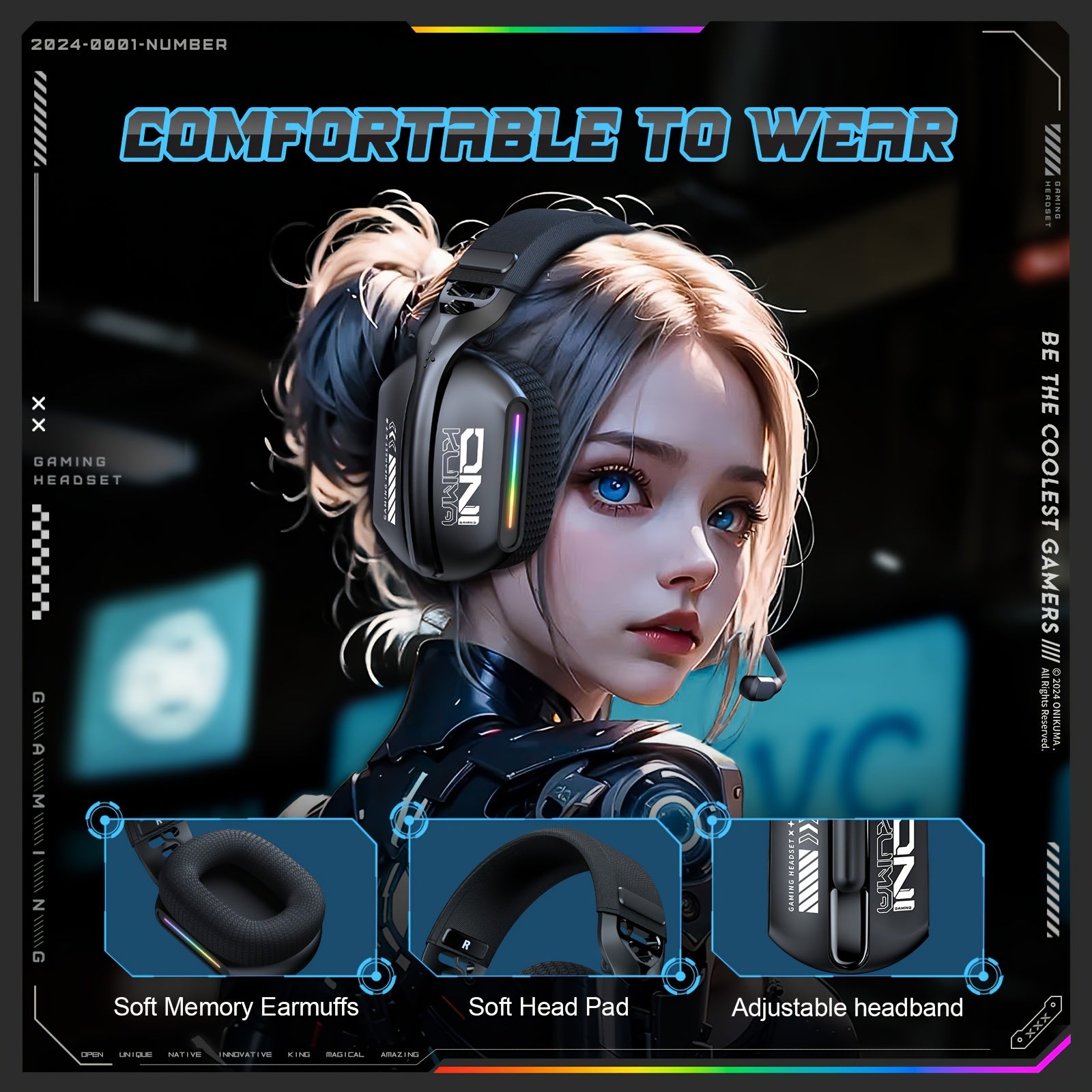Headset Tri-Mode Wireless  for PS5/PS4/FPS Gaming