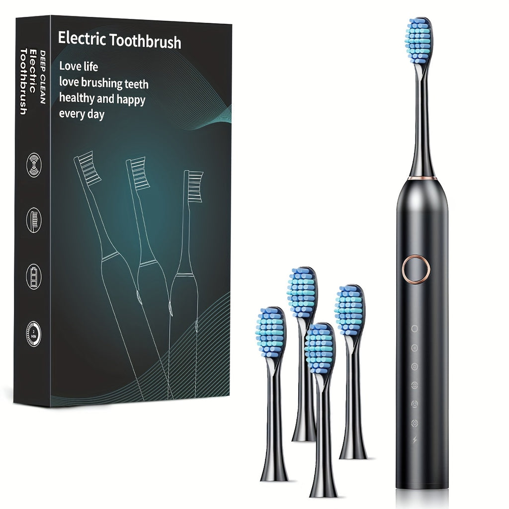 Toothbrush for Adults, Smart Fully Automatic Electric Unisex, Black White Pink
