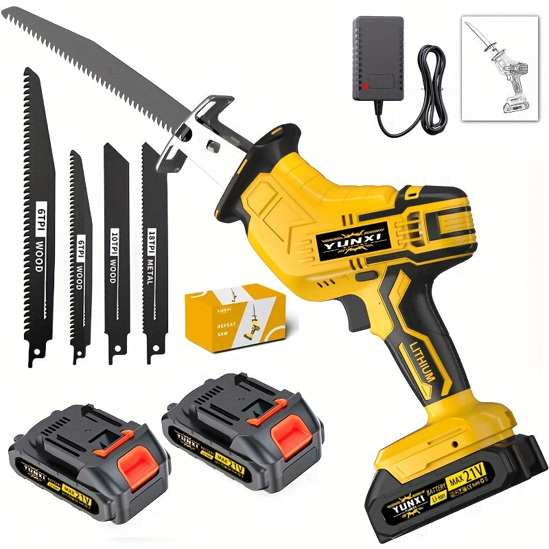 Saw Machine ONLY The Wireless Electric Reciprocating Saw Multifunctional Reciprocating Saw Kit Is Suitable for Cutting Wood/metal/PVC, with A Safety Lock Reciprocating Cutting Saw Scene for Cutting Wood And Metal., Cordless Recip