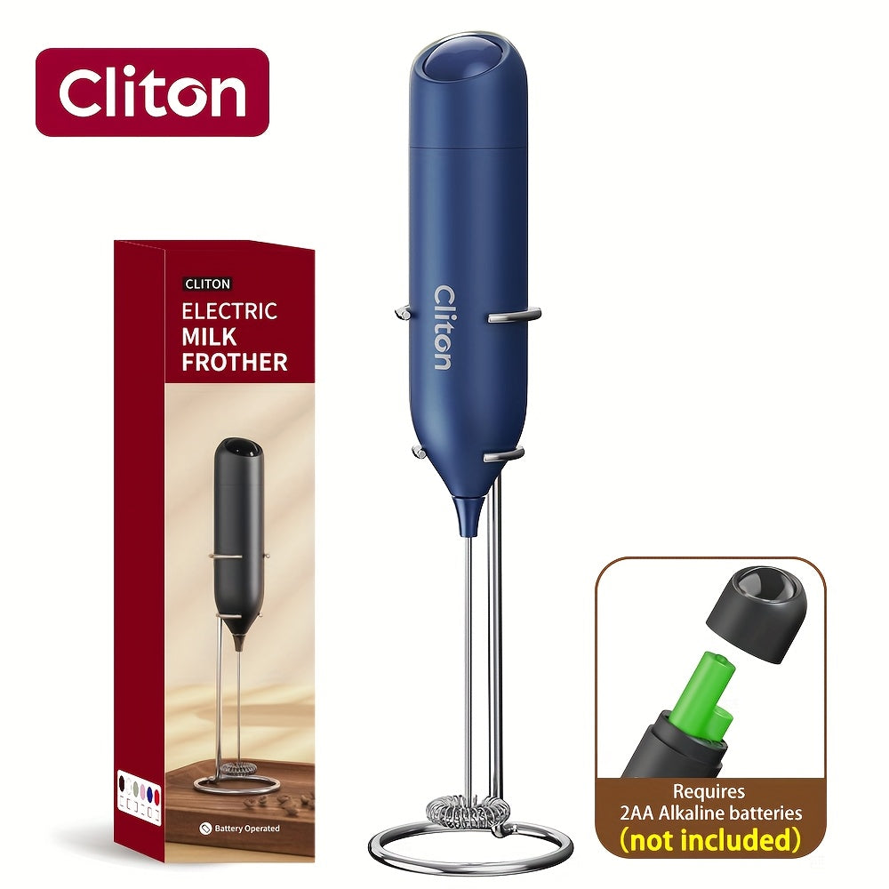 Frother 1pc Powerful Electric Milk Frother Handheld with Stainless Steel Stand, Battery Powered Mixer for Coffee, Smoothies, Latte, Matcha, Hot Chocolate, Mini Hand Blender 2025 Edition, Kitchen Gift, New Year Present, Valentine'S Da