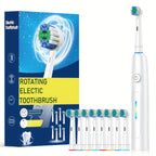 Toothbrush Electric for Adults & with 6 Speed/Rotation Modes (USB,), Smart Brush Compatibility, 6 Color Options (White/Black)