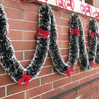 Garland 7.92meter Vintage Tinsel Christmas  with Red Bows