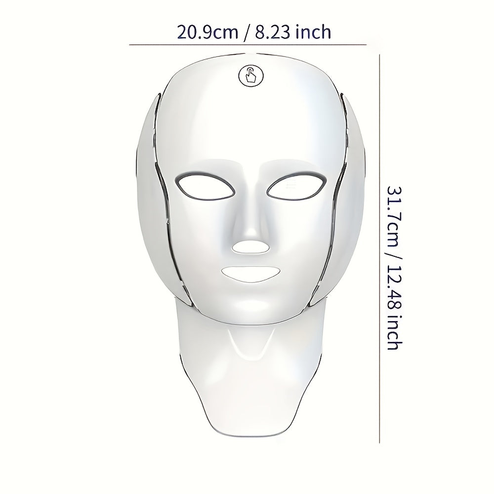 Facial Mask Beauty Device 138-Bead LED , 7-in-1 Face & Neck Care Tool with 7 Modes – Perfect for Home Use and Travel, Salon-Quality Skincare