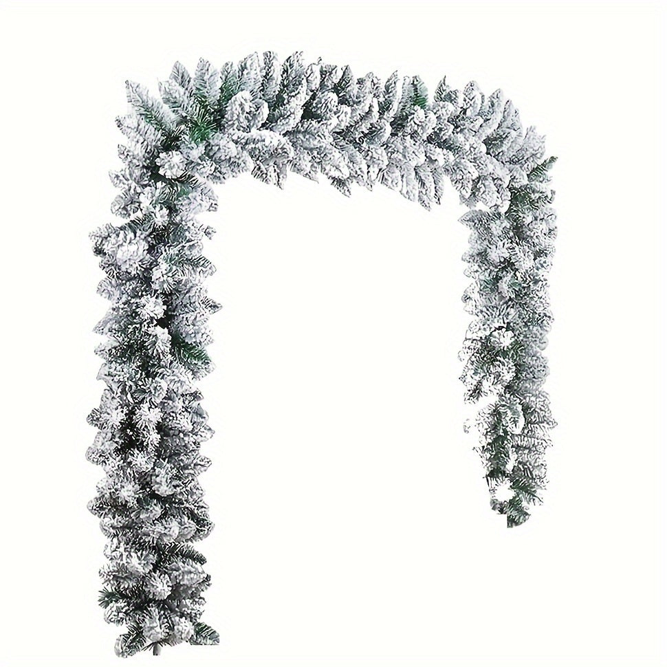 Garland Snow Flocked Christmas , Snowy Artificial Christmas Garland