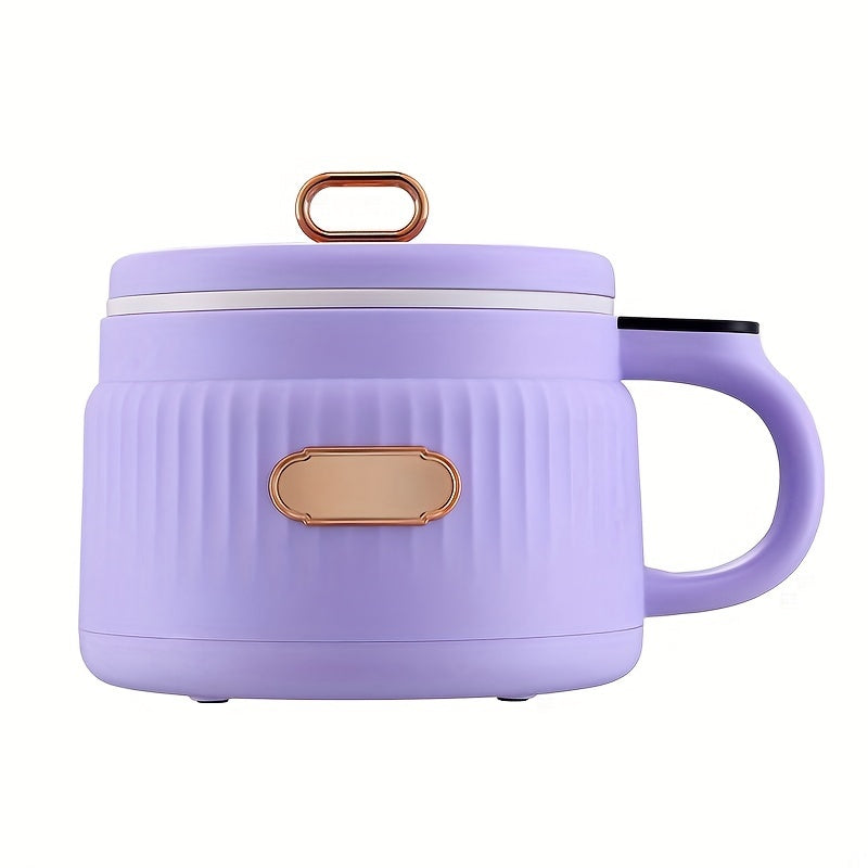 Coccer SENBOWE Compact 1.6L Electric Cooker - Portable Two-Color Selection (Matcha Green & Lilac), Touch Control with Intelligent Handle, Non-Stick for Soup, Rice, Porridge & Hot Pot - Perfect for Dorms & Small Kitchens