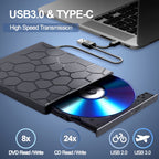 CD/DVD Drive for Laptop Ultra-Slim Portable External