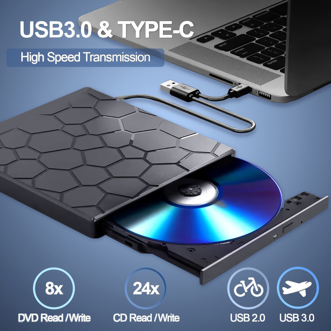 CD/DVD Drive for Laptop Ultra-Slim Portable External