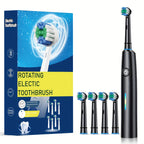 Toothbrush Electric for Adults & with 6 Speed/Rotation Modes (USB,), Smart Brush Compatibility, 6 Color Options (White/Black)