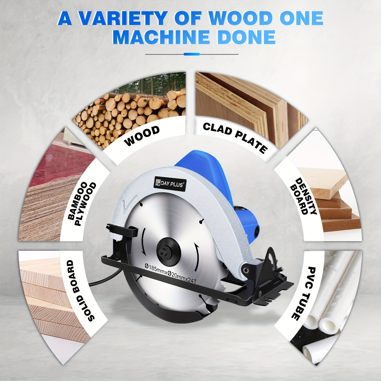 Saw Circular Compact Electric  Saw, 1500W, 7-1/2 Inch Adjustable Cutting Depth,