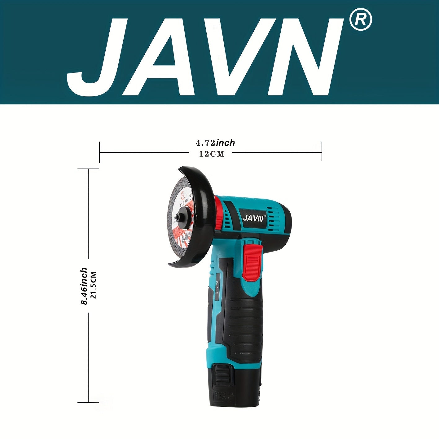 JAVN 12V Cordless Angle Grinder - 19500 RPM Powerful Electric Grinding & Polishing Machine