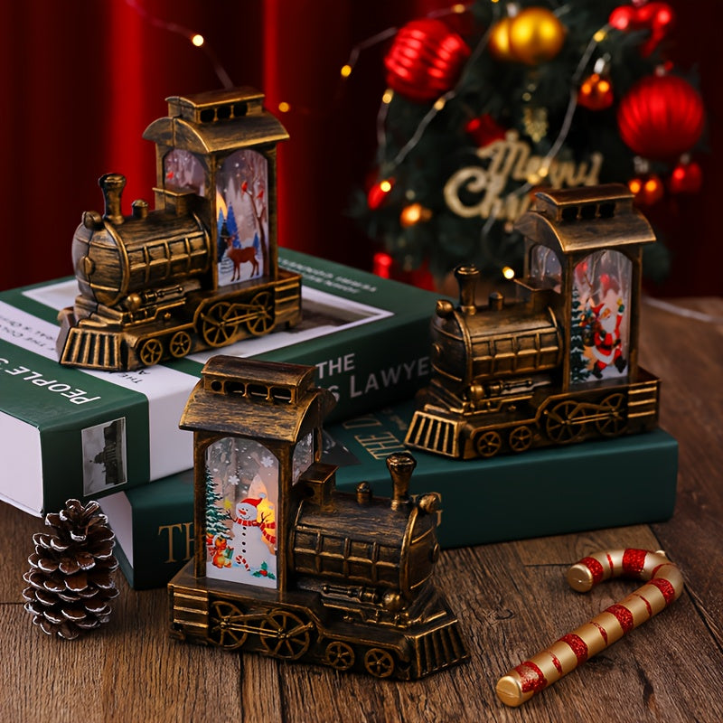 Light Christmas LED Candle - Flameless Candle with Santa Claus and Reindeer, Squirrel, Snowman Theme, Suitable for Christmas
