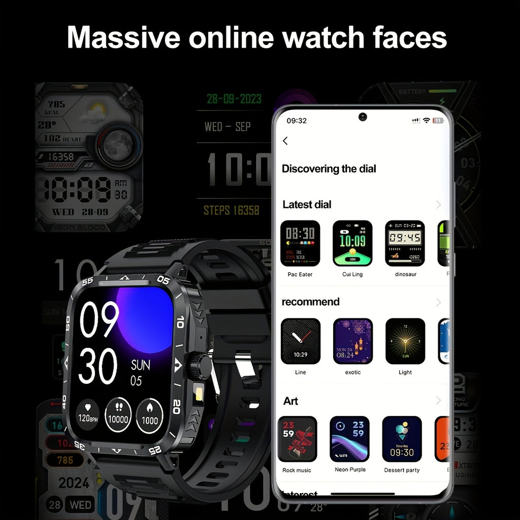 Smartwatch 2024 New , IP67, LED Display, Altitude Gauge, Barometer, 100+ Sports Modes, 300mAh Battery, Multimedia Information Viewing, Weatherometer, Pedometer, Fitness Tracker, Wireless 5.0, Android/iOS Compatible, with Call/