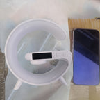 Charger and Night light Wireless Charger Stand Speaker Wireless Charging Station Atmosphere Nightlight Sunrise RGB Rhythm Light Table Lamp for Bedrooms Alarm Clock Birthday Gift Mobile Phone Stereo for iPhone 16 15 14 13 Pro Max AirPods for Samsung