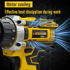 Drill Set Wireless . The New Impact Drill Is Equipped With A 3/8-inch Keyless Chuck And A Work Light