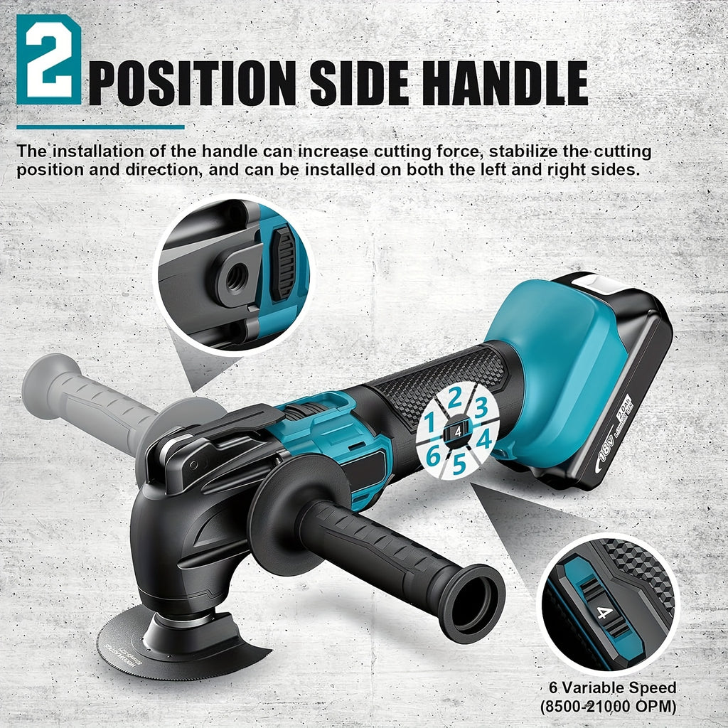 Oscillating Multi-tool, Equipped with 2x1500mAh Batteries Or Bare Tools Without Battery Cordless